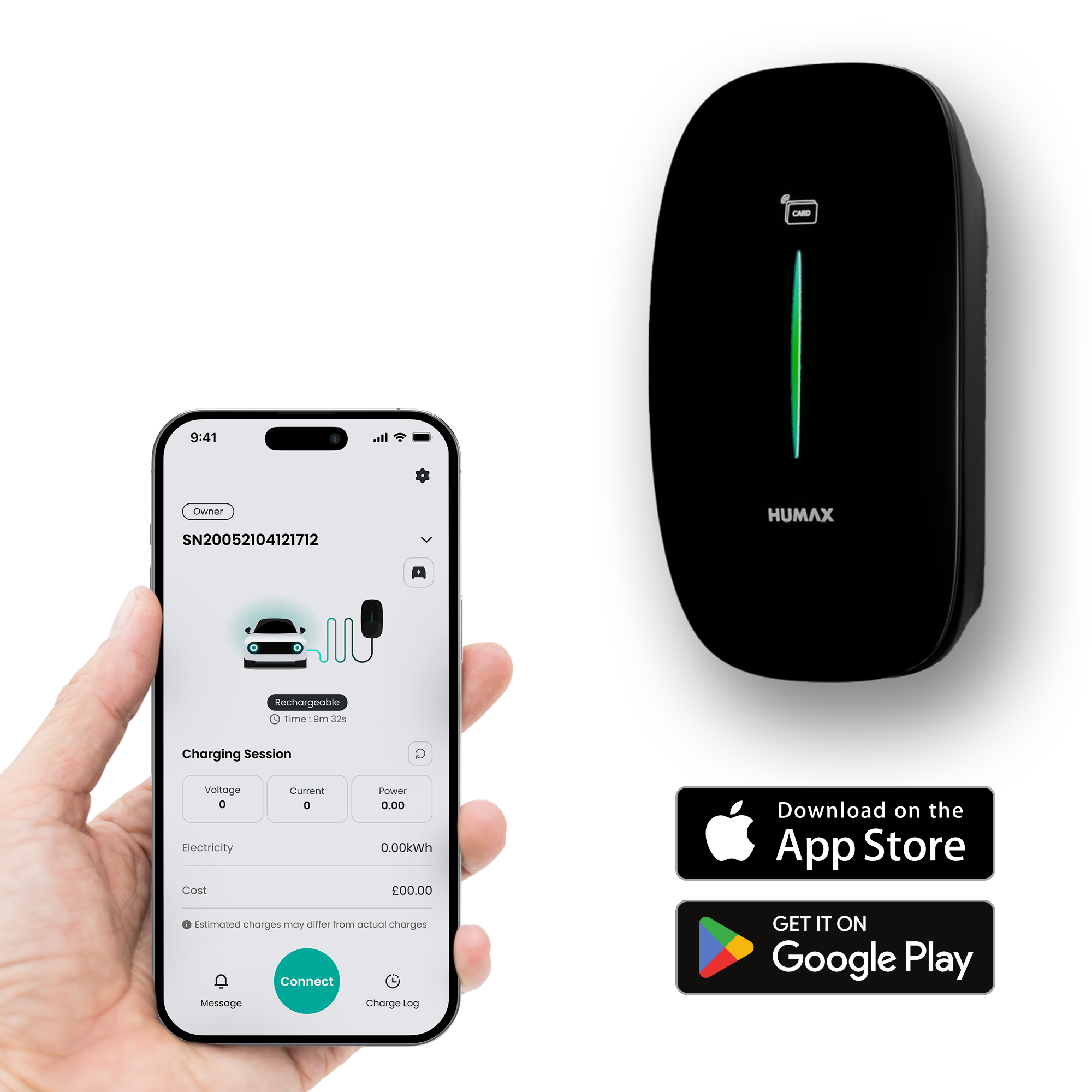 Humax EQ7 Smart EV Charger | Tethered