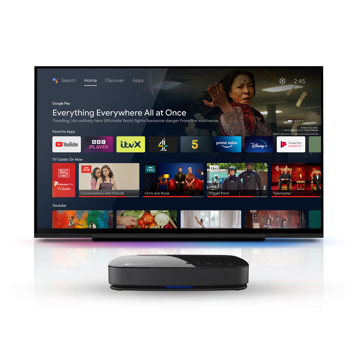 Humax Aura 4K Android TV Recorder (Refurbished) with Freeview Play