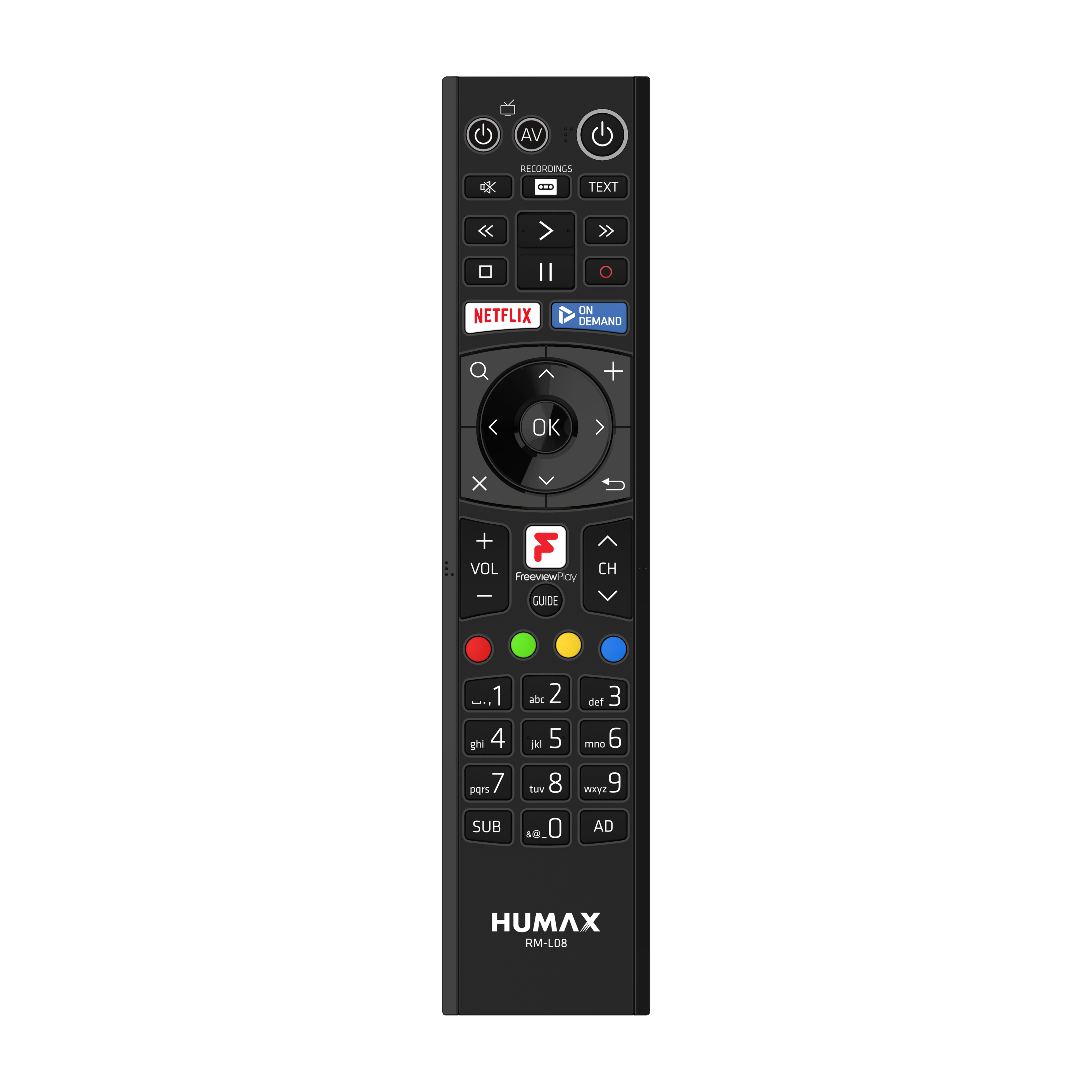 Humax RM-L08 Freeview Play Remote (FVP-4000T/5000T)