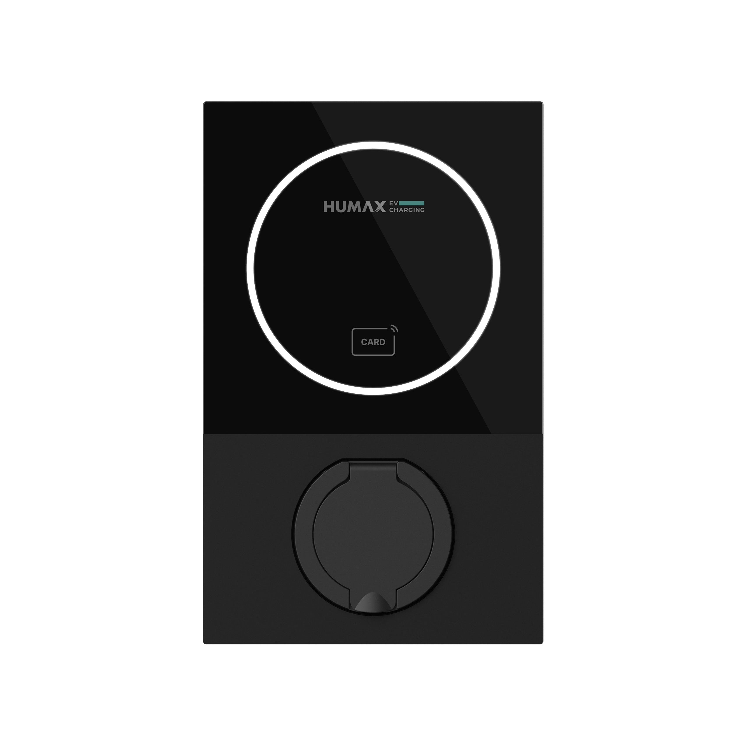 Humax MX7 Smart EV Charger | V2G-Future Ready | 7.4kW | Socket | Type 2 | Single Phase | Wall Mounted | Wi-Fi & Bluetooth | App Controlled | Compatible with All EVs & PHEVs | OZEV Compliant | Black